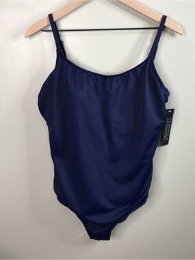 Dreamsuit by Miracle Brand Navy One-Piece Swimsuit NWT Sz 16